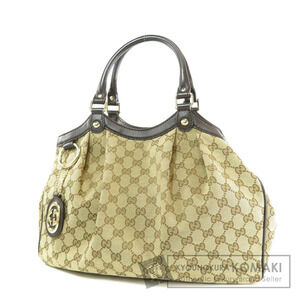 Gucci GG handbag canvas leather